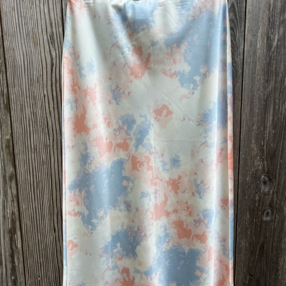 Mudpie Anya Blue and Pink Tie Dye Midi Skirt Sz Small NWT - Picture 13 of 13